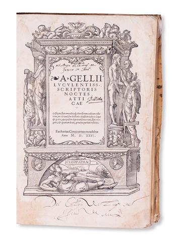 GELLIUS, AULUS. Noctes Atticae.  1526